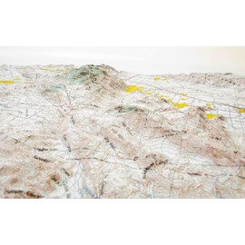 Hubbard Scientific 3D Santa Ana, CA Regional Map | A True Raised Relief Map - You Can Feel the Terrain | Vacuum-formed Molded | 31.875” x 21” | Detailed Topography