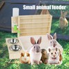 WHXGG 4 in 1 Rabbit Hay Feeder, 500ml Water Bottle,