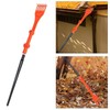 Garden Leaf Rake with 16.5inch Extension Pole Pivoting Head for