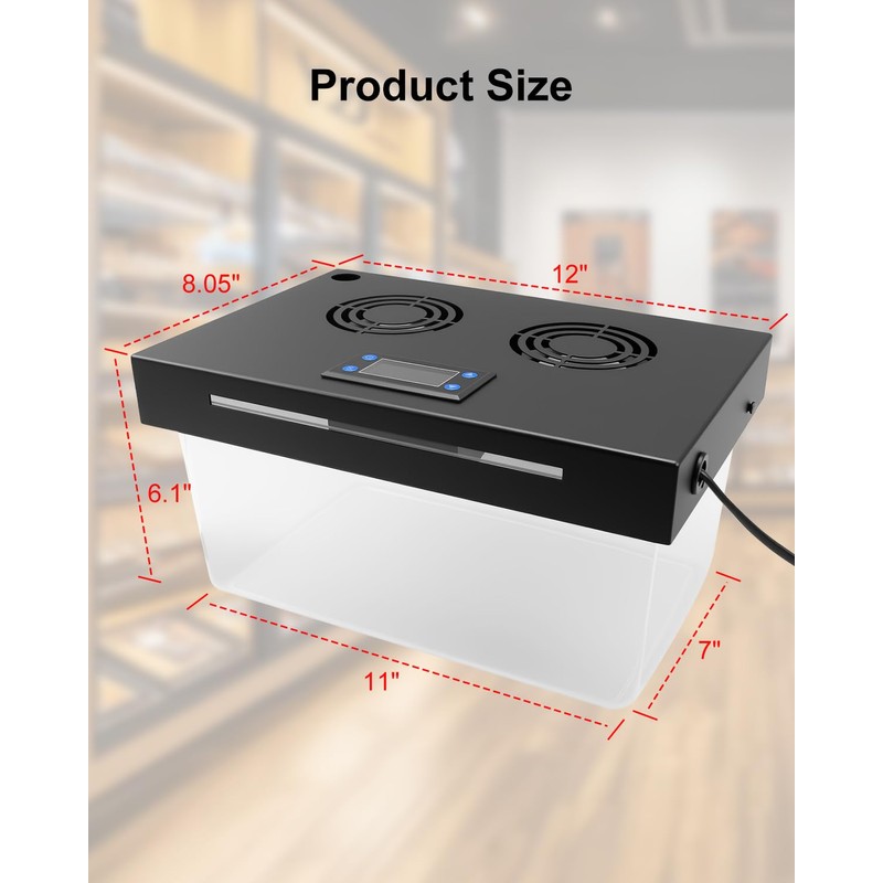 Electric Humidifier for Cabinet with Humidity Temperature Control, 110V Circulating