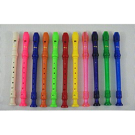 Woodnote Beatiful - 11 Multi-Color Soprano Recorders Set -Baroque