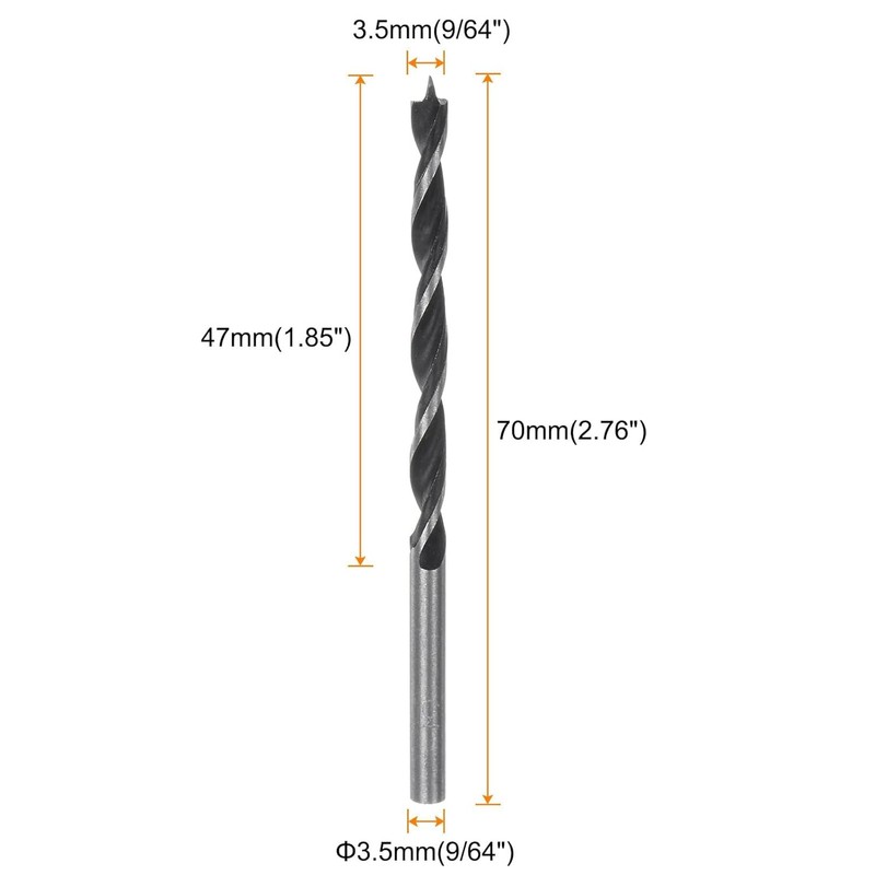 10PCS Wood Drill Bits - 3mm Small Drill Bits -