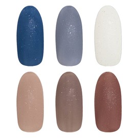 PREANFA PSU-6P-B18 PremDoll Muse Longing Forbe, 6 Color Set, Gel Nails, 0.1 oz (3 g) x 6 Pieces