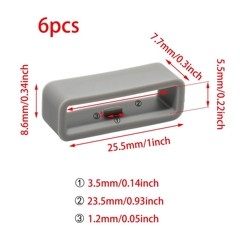 Lilaly 6 Pcs Watch Strap Holder - Replacement Silicone Watch