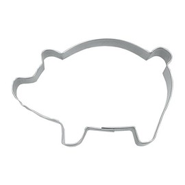 Staedter Lucky Pig Cookie Cutter, 7 cm, Stainless Steel, Silver