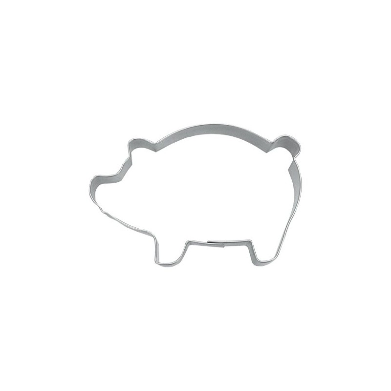 Staedter Lucky Pig Cookie Cutter, 7 cm, Stainless Steel, Silver