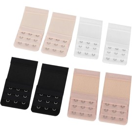 Extensor de Sujetador Elástico para Mujer con Banda de Extensión de 3 Filas, Paquete de 8, Correa de Extensión de Sujetador Elástica, Cómodos Extensores de Sujetador para Mujer