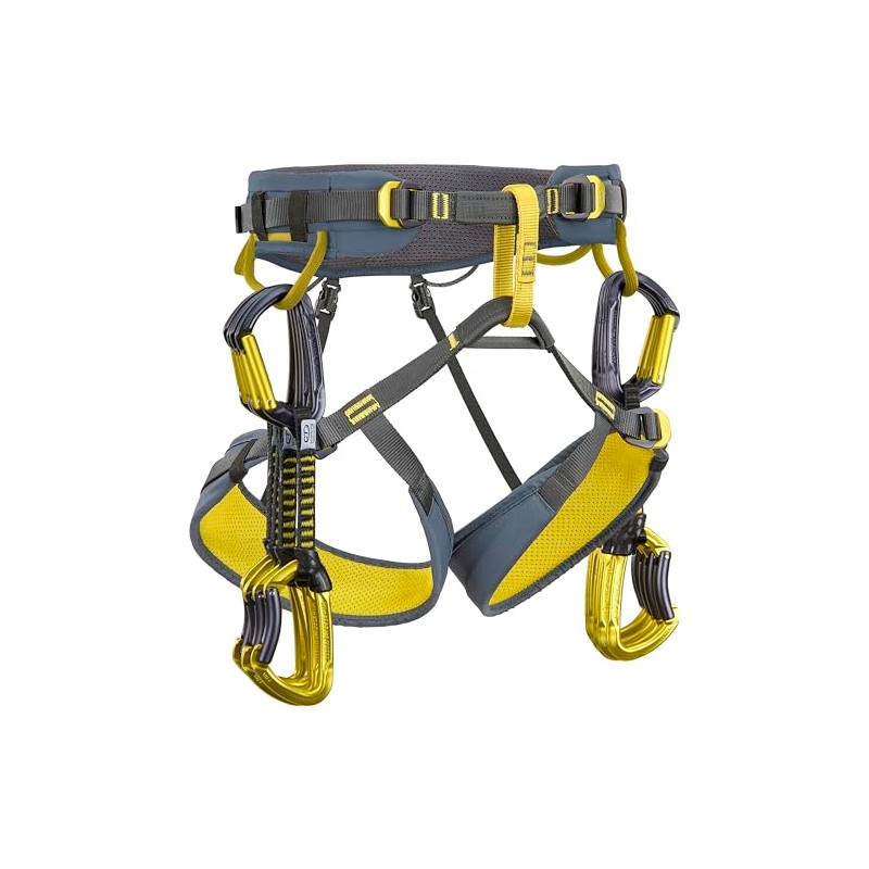 Climbing Technology Wall Climbing Harness, Anthracite-Mustarrd, XS-S