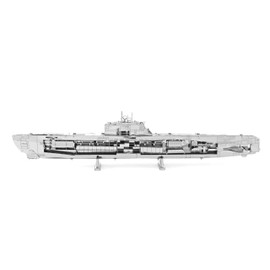 Metal Earth Fascinations MMS121 Metallbausätze - U-Boot, German U-Boat Type XXI, lasergeschnittener 3D-Konstruktionsbausatz, 3D Metall Puzzle, DIY Modellbausatz mit 2 Metallplatinen, ab 14 Jahre