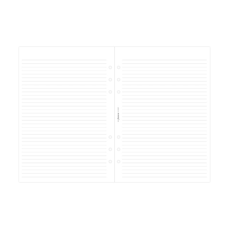 Filofax A5 Ruled Notepaper - White