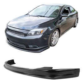 Front Bumper Lip Compatible with 2005-2010 Scion TC, Type Sport Style PU Black Front Lip Spoiler Splitter by IKON MOTORSPORTS, 2006 2007 2008 2009