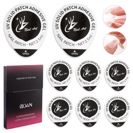 BQAN Solid Nail Glue for Press ons | False Tips | Acrylic Nails - 8x2.5g Pro Super Strong Long-Lasting Glue Gel, UV/LED Cured for Home DIY & Nail Techs Friendly