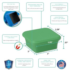 Glassboard Studio MiniBar Magnet - Strong Neodymium Rare Earth Magnets - Fridge, Whiteboard, Locker & Magnetic Glassboards - Ideal for Crafting & Office Use - Strong Fridge Magnets (Spring Green, 12)