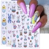 IDDFEVE Easter Nail Art Stickers - Bunny Eggs Chick Self-Adhesive