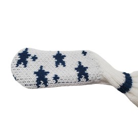 Putter Cover, Knit, Pin Type, Cover, Retro Pin Type, Cover, 13 Types (Starfish (Sea Starfish) White Navy Blue