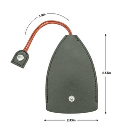 Moioee Car Key Case, 2PCS Creative Pull-Out Key Sleeve Keychain Bags, PU Leather Large-Capacity Protective Key Holder Hook (Gray/without Cover)