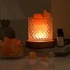 Salt Lamp Diffuser,Flameless Aroma Diffuser, Crystal Essential Oils,Salt Lamp,Wooden Base,USB