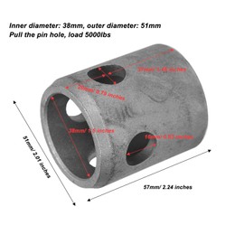 Replacement Swivel Jack Male Pipe Mount, Trailer Swivel Jack Pipe Mount 2000 to 8000 Lbs Metal Jack Welding Installation Tube Bracket for RVe (M)