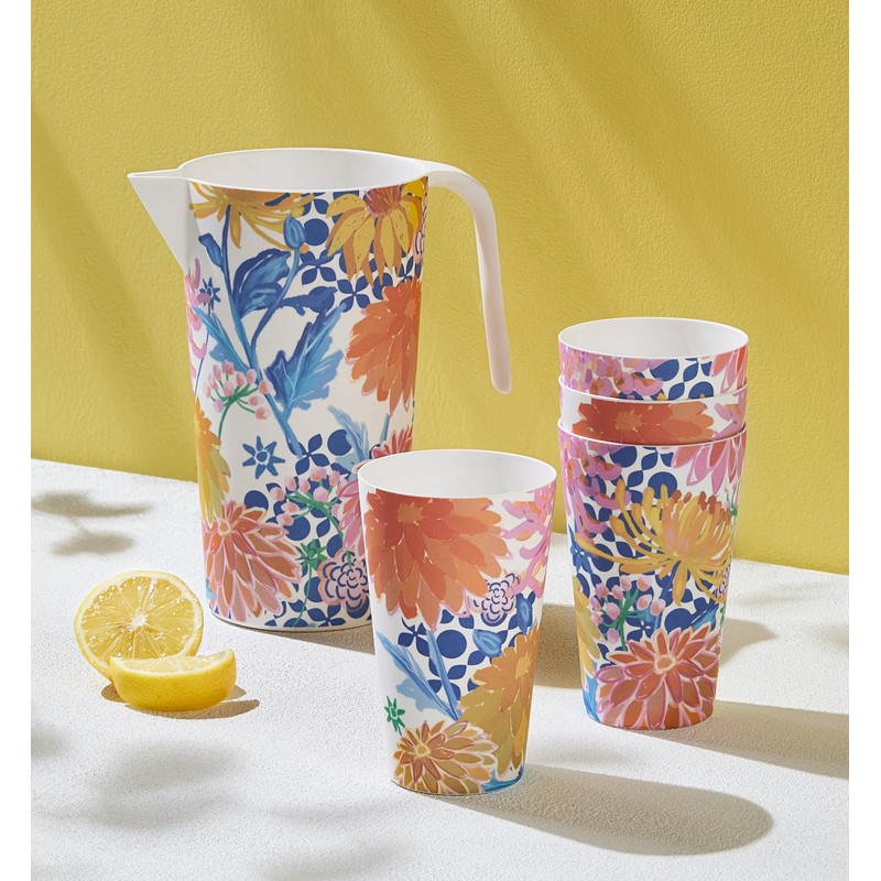 Maxwell & Williams Sunburst Melamine Jug & Tumbler 5 Piece