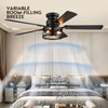 JSAITEE 52in Flush Mount Farmhouse Ceiling Fan with Lights, Caged