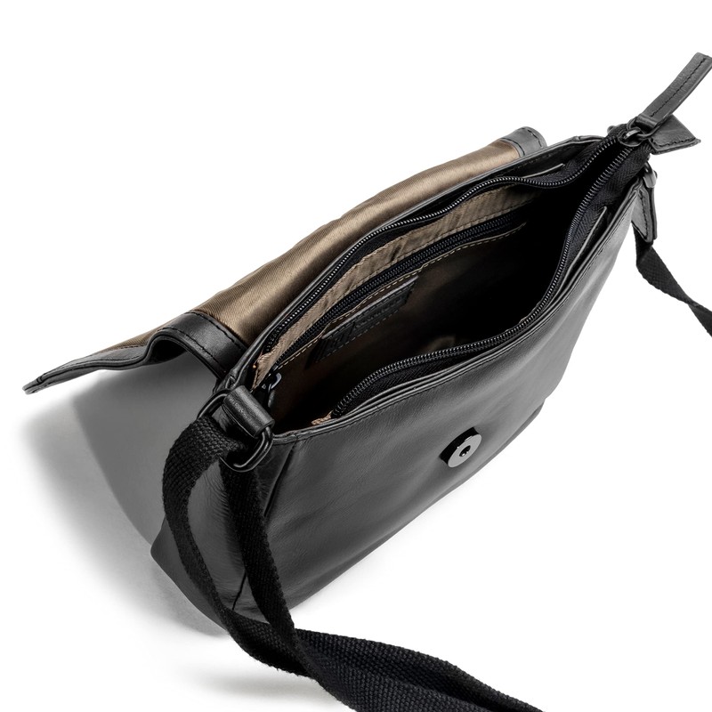 FARMHOOD Memphis Unisex Leather Shoulder Bag, Crossbody Bag with Zip