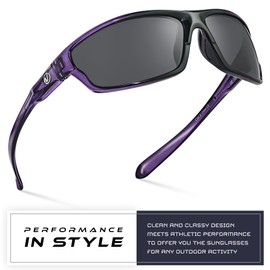 Nitrogen Polarized Wrap Around Sport Sunglasses for Men Women UV400 Driving Fishing Running Sun Glasses