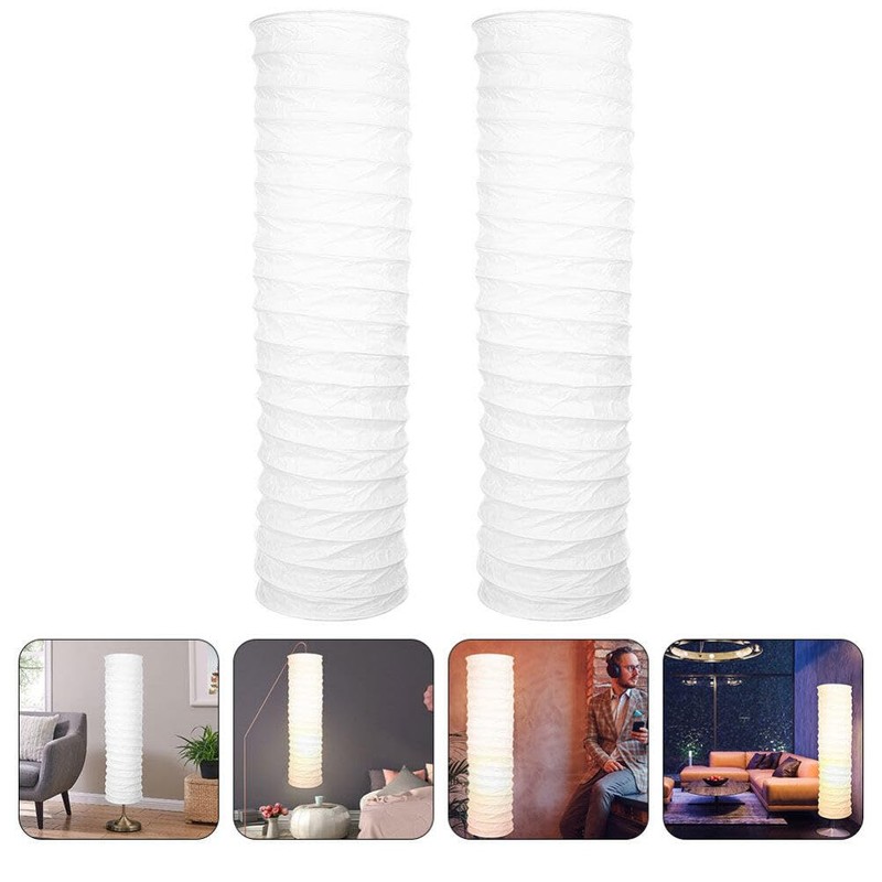 ABOOFAN Paper Floor Lamp Shade Replacement, 2pcs Creative Standing Lamp