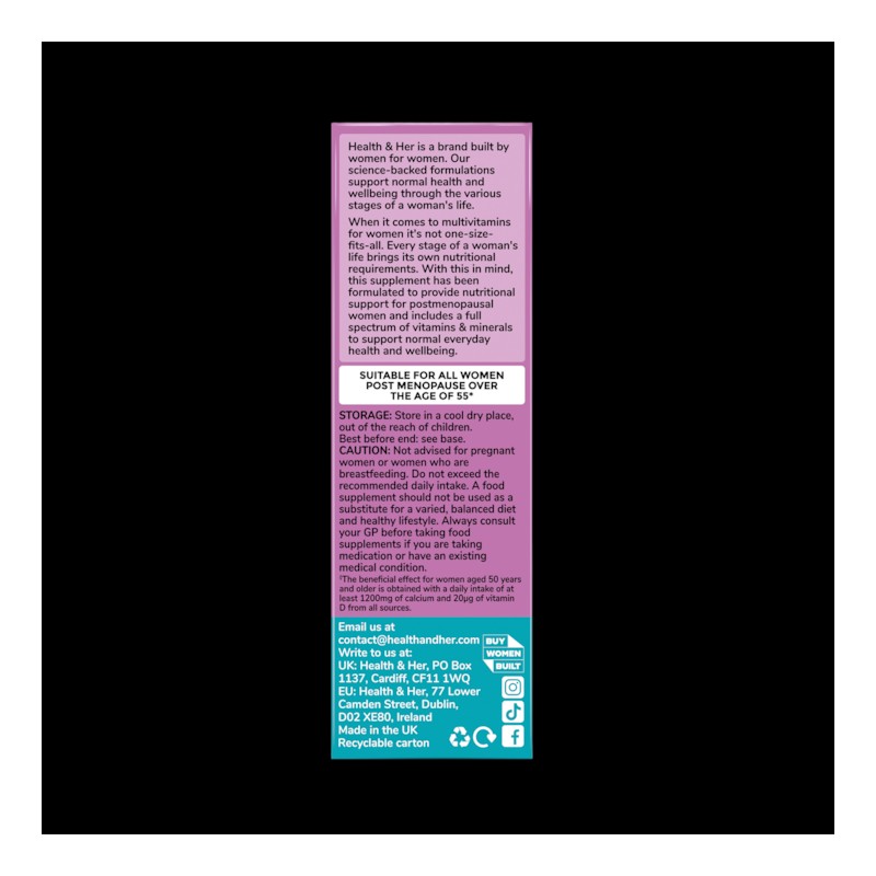 Health & Her Women 55+ Multivitamin Support 60 Tablets