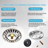 Loimon Sink Strainer Plug, 79mm 304 Stainless Steel Thickened Drain