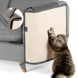 NATUYA Couch Cat Scratch Furniture Protectors from Cats-Sisal Cat Scratching Mat Furniture Guard for Sofa Cushion Chair Corner (Dark Gray, Left)