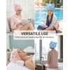 YIPFEN Turbante Asciugacapelli Microfibra Set da 2, Anti-Crespo, Super Assorbente,