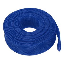 sourcing map Expandable Sleeving, 1.5-inch 25ft Cable Sleeve, Blue