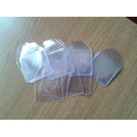 100 x 35mm - 1.5" x 1.5" - Plastic PVC Coin Envelope Wallets - Badge Holders