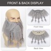 Grey Braided Fake Beard and Mustache – Viking Dwarf Wizard