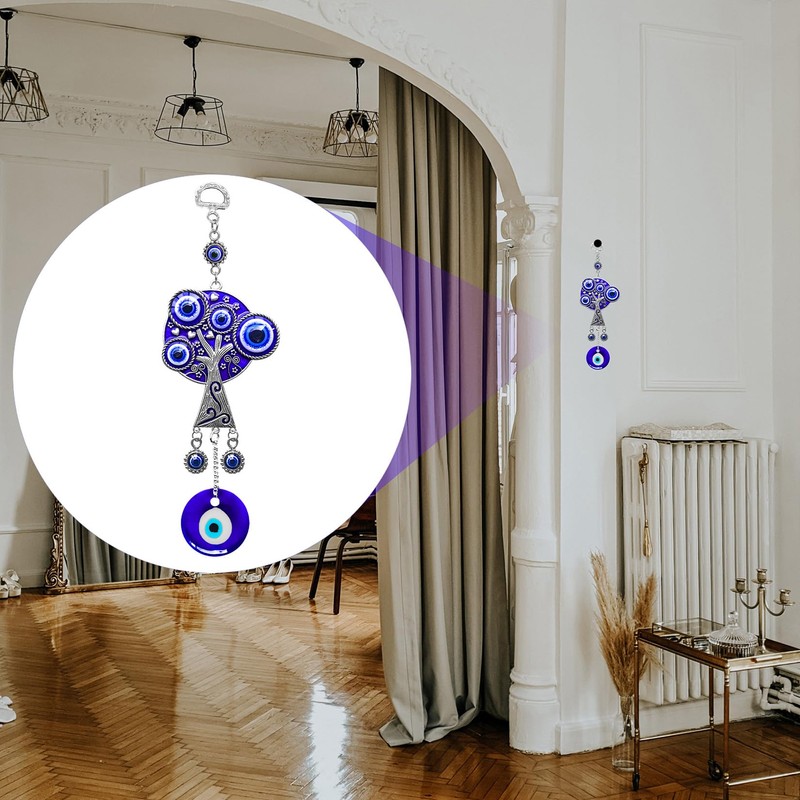 Peili Blue Evil Eye Wall Hanging Pendant Decor, Turkish Nazar