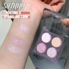 AMY'S DIARY 4 Color Light Purple Glitter Eyeshadow Palette –