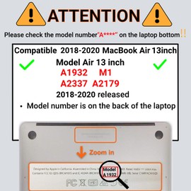 FFBOFFC Hard Shell Compatible with MacBook Air 13 Inch Case 2020 2019 2018 Release A2337 A2179 A1932 with Retina Display & Touch ID, Plastic Hardshell Laptop Case Cover, Golden Blue Marble