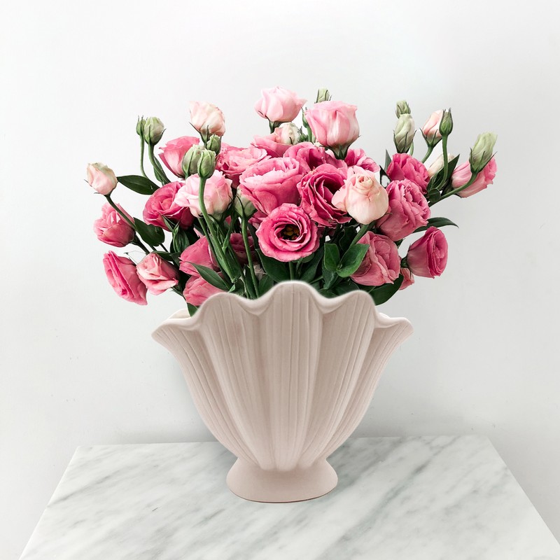 Shell Ceramic Vase Dried Flowers Handmade Vases for Home Decoration