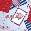 sorkwo 24 Sheets Independence Day Pattern Paper, 12" x 12"