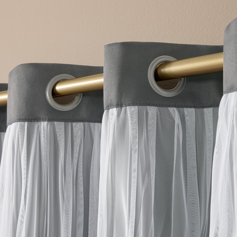 TOWN & COUNTRY LUXE Talia Double Layer Indoor Curtains, Sheer