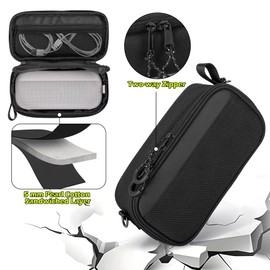 GRAOSO Soft Speaker Carrying Case Compatible with Bose SoundLink Flex Bluetooth Speaker, Mesh Pocket for Charger, Cables and Other Accessories, with Detachable Shoulder Strap to Easy Carrying, Black