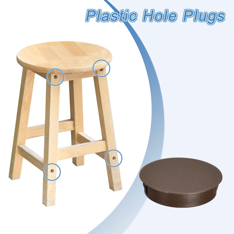 sourcing map 8Pcs 40mm(1-9/16") Nylon Hole Plugs, Flush Type Panel