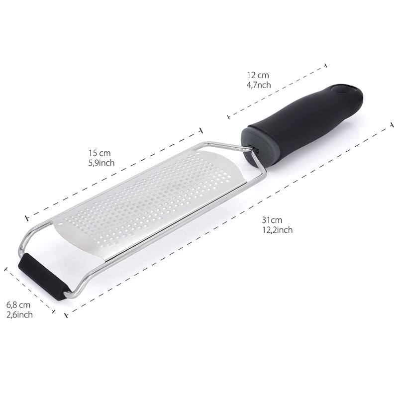 Granny's Kitchen Zester Rod Grater Fine Stainless Steel Lemon Grater