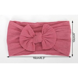 Koolgil Baby Girl's Toddler Bow Knot Headbands Soft Nylon Headband for Daily Life Birthday Party Photography (Blue)