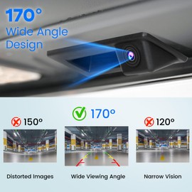 Hikity 1080P AHD Reversing Camera for VW Touran Passat Touareg Tiguan Car Reversing Camera 170° Wide Angle for Car with 6M Video Cable + 1.5 m Power Cable