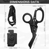 6 in 1 Multi-function Trauma Shears with Strap Cutter and