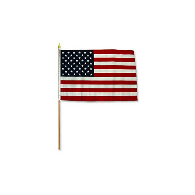 AES 12x18 12"x18" USA American 50 Star Grave Marker Stick