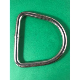 Stainless Steel 316 D Ring Welded 8mm x 70mm (5/16" x 2 3/4") Marine Grade Dee