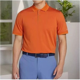 Walter Hagen Men's Toasted Orange Clubhouse Pique Golf Polo Size L