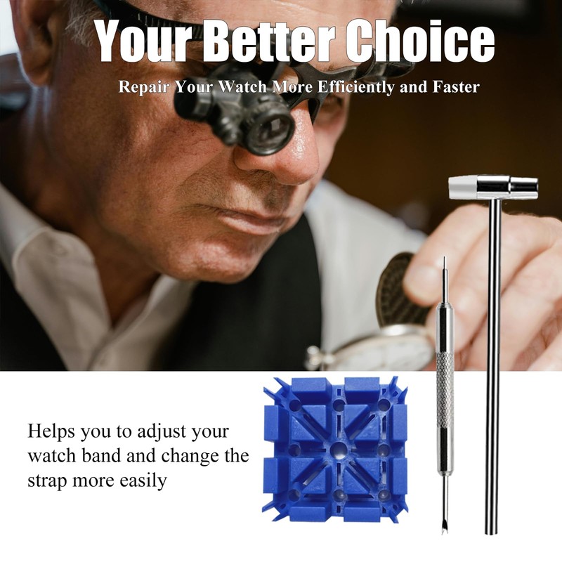 SIXCOLORS Watch Tool Watchmaker Tool Set, Watch Strap Repair Tool